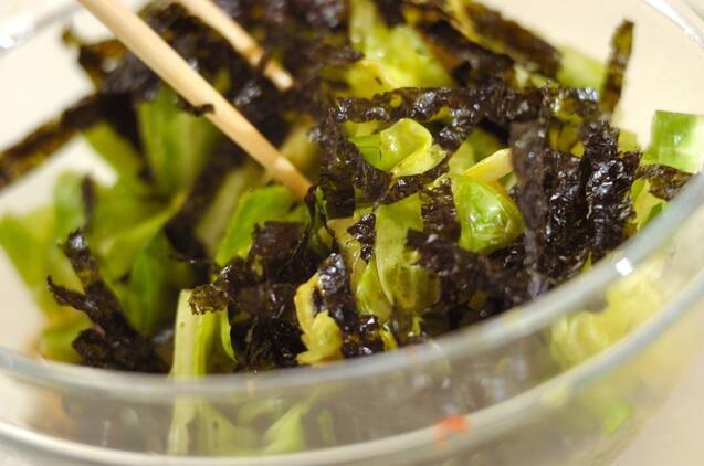 キャベツの浅漬けゴマ油風味の作り方の手順2