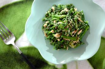 春菊とツナのゴママヨ和え