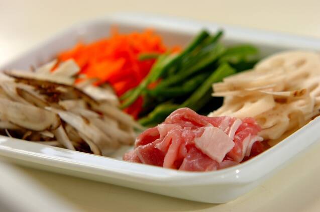 五色きんぴらの作り方の手順2