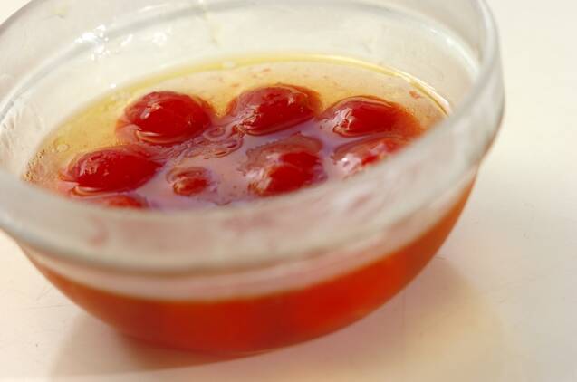 大量消費にも！ミニトマトの白だしマリネの作り方の手順3