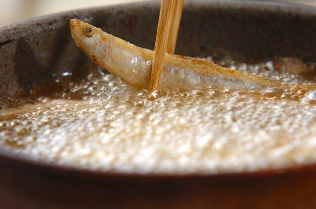 ワカサギのフライの作り方の手順2