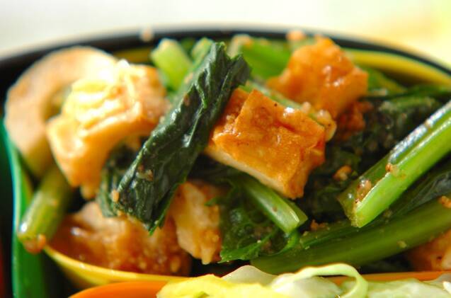 ちくわとホウレン草のゴマ和え