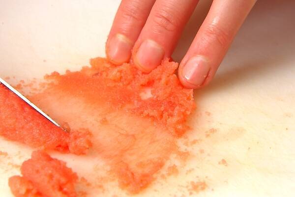 タラコスパゲティの作り方の手順1