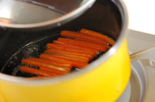 ニンジンの和風グラッセの作り方の手順2