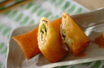 ささ身とクレソンの春巻き