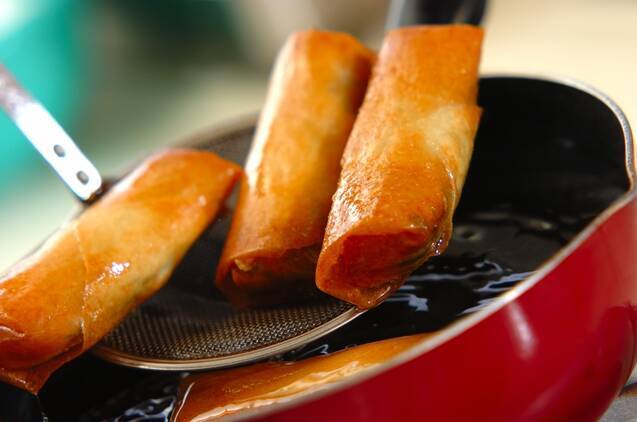 ささ身とクレソンの春巻きの作り方の手順4