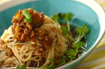 ナスとひき肉のジャージャー麺風素麺