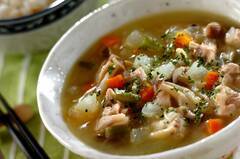 たっぷり野菜のチキンスープ