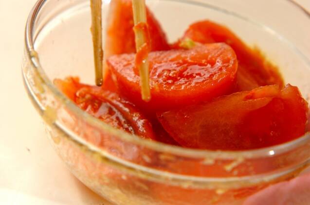 トマトのショウガマリネの作り方の手順2