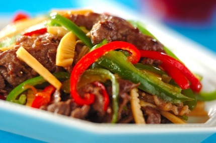 牛肉とピーマンのオイスター炒め