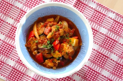 チキンと夏野菜のトマト煮