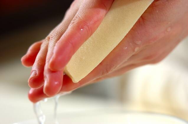 高野豆腐de麻婆の作り方の手順1