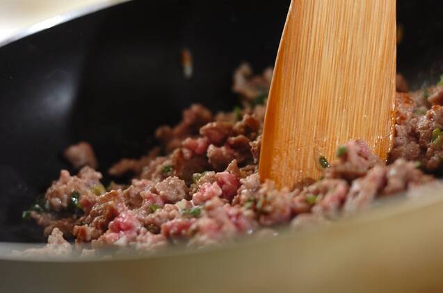 高野豆腐de麻婆の作り方の手順2