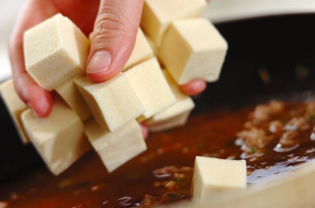 高野豆腐de麻婆の作り方の手順3