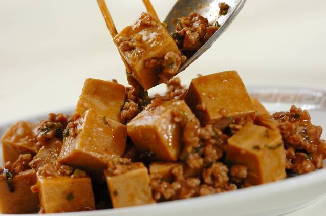 高野豆腐de麻婆の作り方の手順4