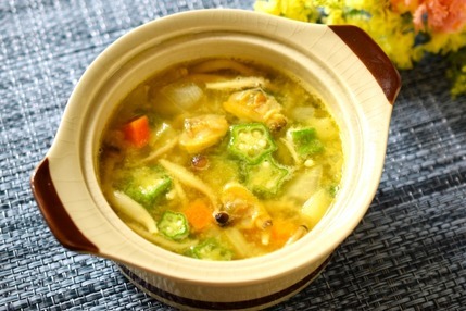 アサリとおくらのケミカルスープ