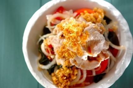 ゆで豚と野菜のおかずサラダ