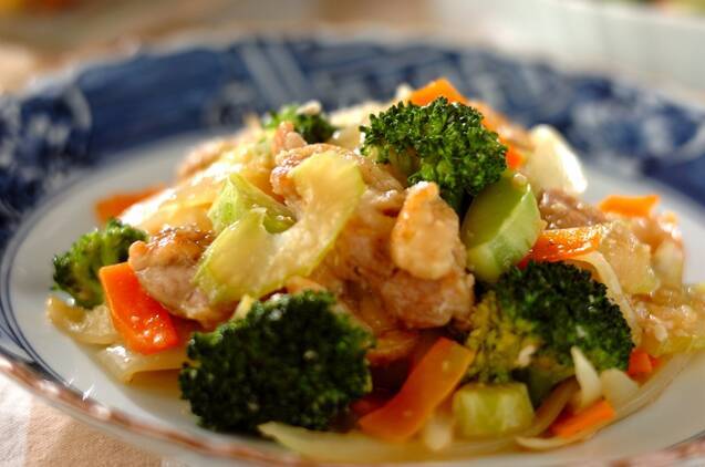 鶏肉と野菜の塩麹炒め