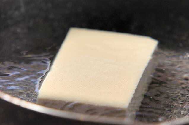 豆腐と水菜の中華風和えの作り方の手順1