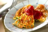 サヤインゲンのオムレツ