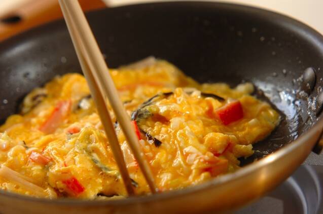 ふんわりカニ玉の作り方の手順7