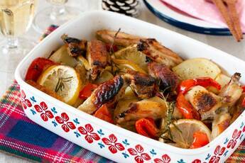 チキンとじゃがいもの香ばしレモングリル