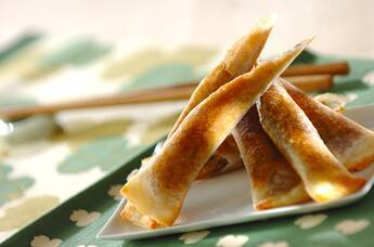 バナナとあんこの春巻き