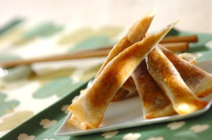 バナナとあんこの春巻き