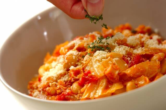 栄養満点！簡単鮭缶と大豆のトマト煮 by 杉本 亜希子さんの作り方の手順4