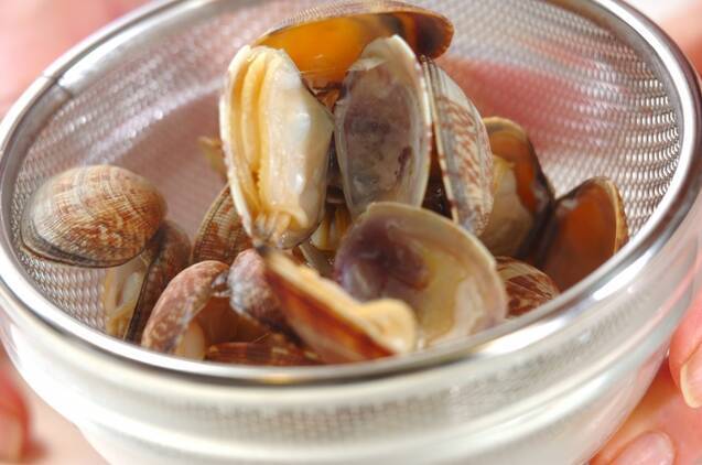 アサリと菜の花の炊き込みご飯の作り方の手順3