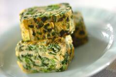 ニラとシラスの厚焼き卵