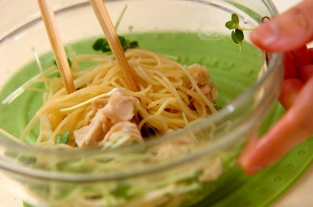 和風スパゲティーサラダの作り方の手順4