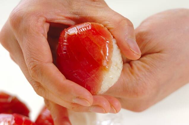 アヒポキ手まり寿司の作り方の手順3