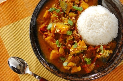 カボチャと鶏のカレー