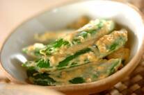 スナップエンドウのゴママヨ和え