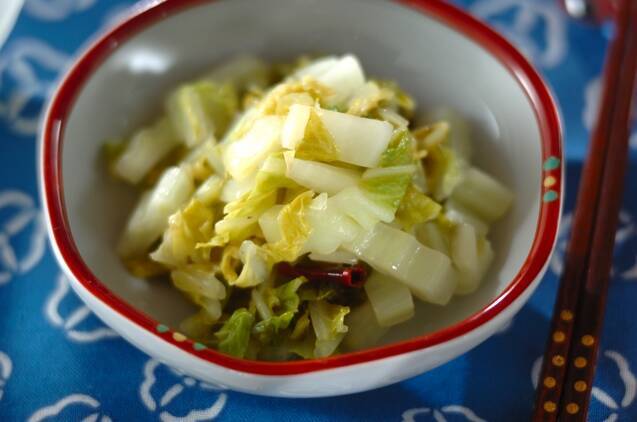 白菜の辛み甘酢和え