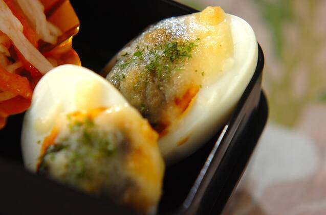 ゆで卵ののりチーズ