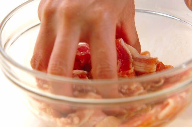 豚肉と白菜の辛味炒めの作り方の手順1