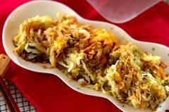 キャベツの卵とじ