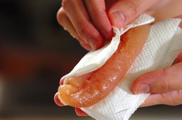 鶏ささ身の燻製の作り方の手順2