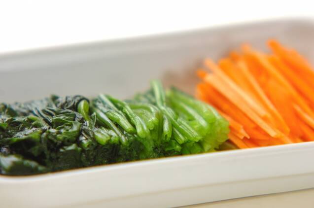 ホウレン草の中華スープの作り方の手順1