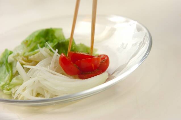 ゆでレタスのアンチョビソースの作り方の手順3