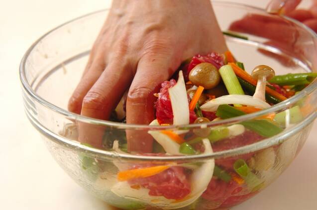 ご飯が無限にすすむ！やわらか牛肉の梨入りプルコギの作り方の手順2