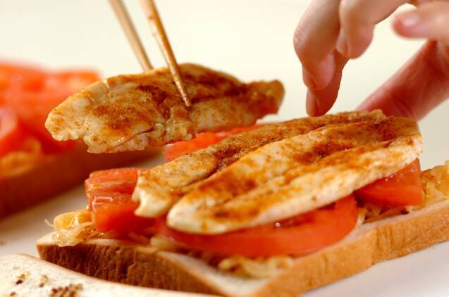 チキンのスパイシーサンドイッチの作り方の手順7