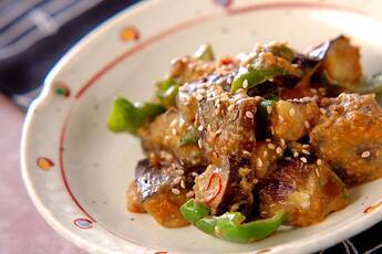 ナスのゴマみそ炒め