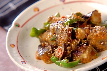 ナスのゴマみそ炒め