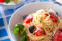 トマトの冷パスタ