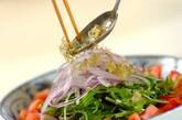 水菜とジャコのサラダの作り方2