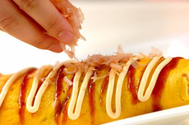 お好み焼き風オムレツの作り方の手順4