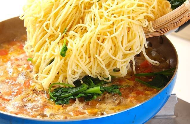 アサリのスープパスタの作り方の手順12